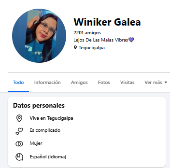 Facebook de Winiker Elena Galea, mujer asesinada en la vía rápida