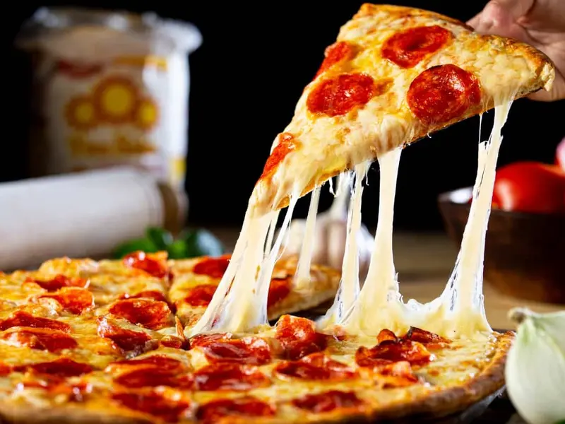 Imagen de referencia de una pizza.