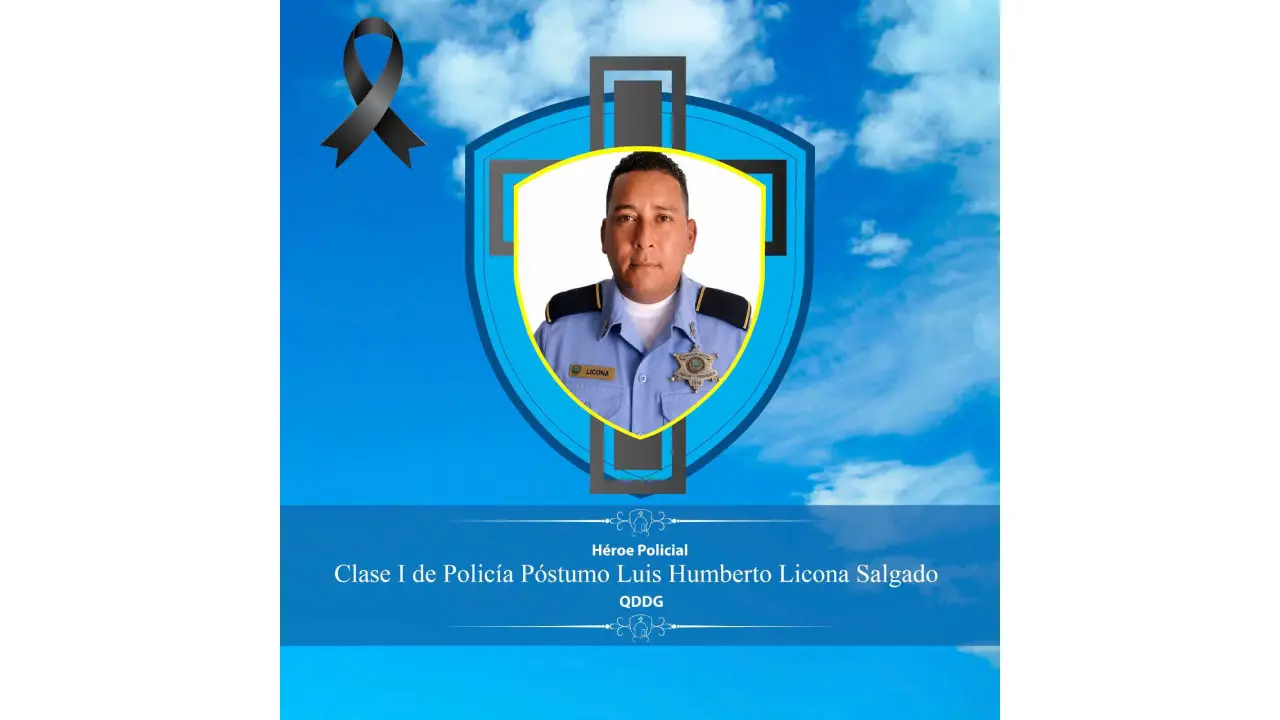 Luis Humberto Licona Salgado, agente de la Policía Nacional, asesinado durante enfrentamiento.