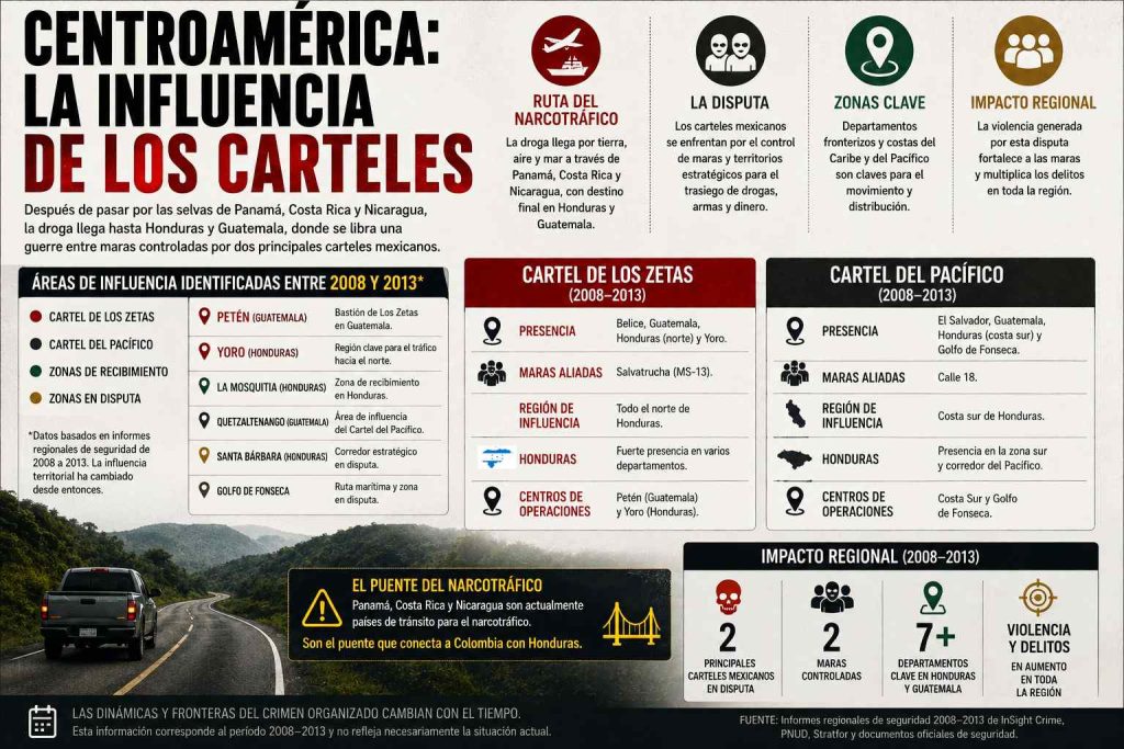 presencia de estructuras en 2008 al 2013