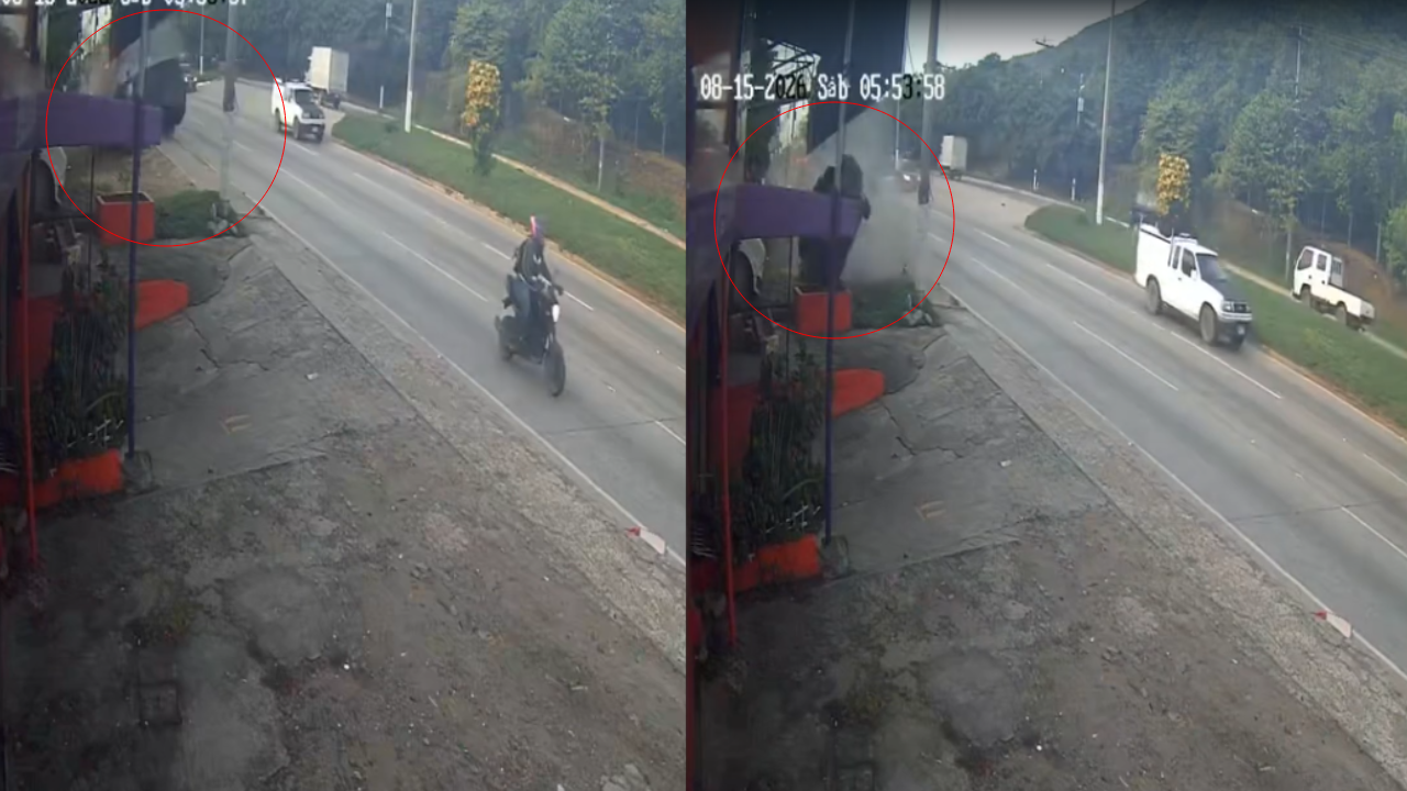 Imagen Principal de Nota: Carro pierde el control y termina impactando con negocio en San Pedro Sula