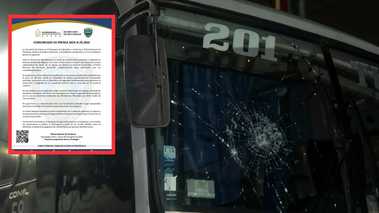 Autoridades hondureñas descartan ataque contra bus salvadoreño Imagen de Autoridades hondureñas descartan ataque contra bus salvadoreño
