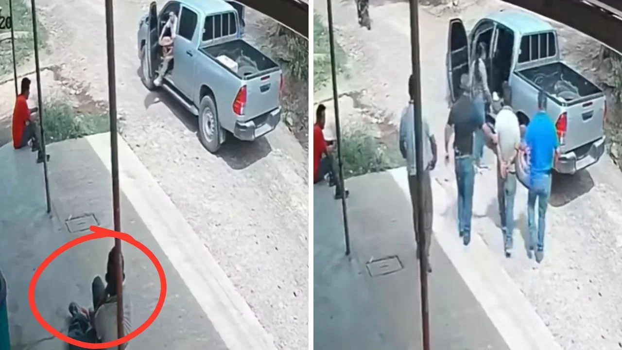 Imagen de Video: Supuestos policías capturan a un hombre en el norte de Honduras