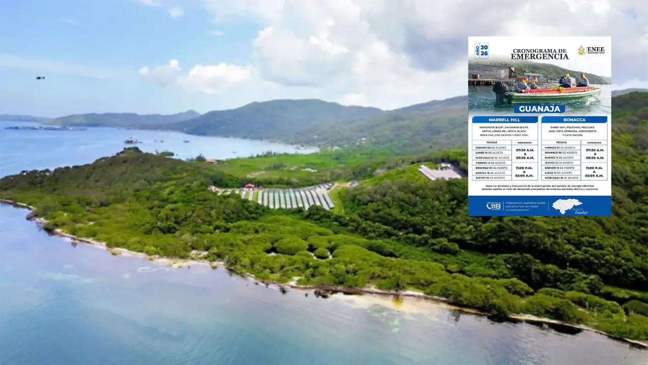 Imagen de ENEE anuncia racionamientos de energía en Guanaja: conozca fechas y horarios