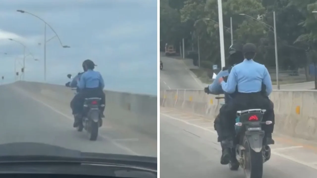No dan el ejemplo: captan a mujer policía viajando en moto sin casco Imagen de No dan el ejemplo: captan a mujer policía viajando en moto sin casco