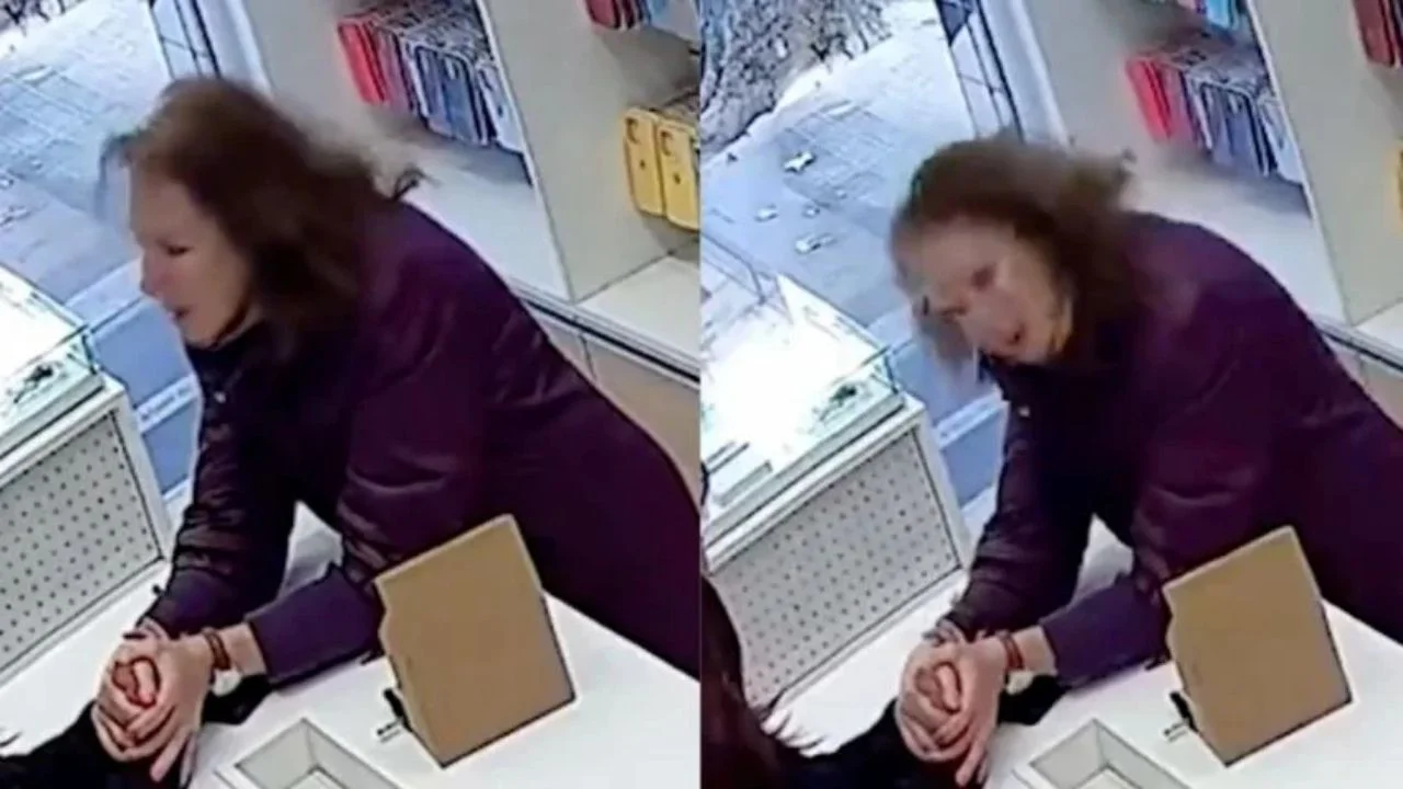 ¿Poseída? Cámara capta extraño comportamiento de mujer en tienda Imagen de ¿Poseída? Cámara capta extraño comportamiento de mujer en tienda