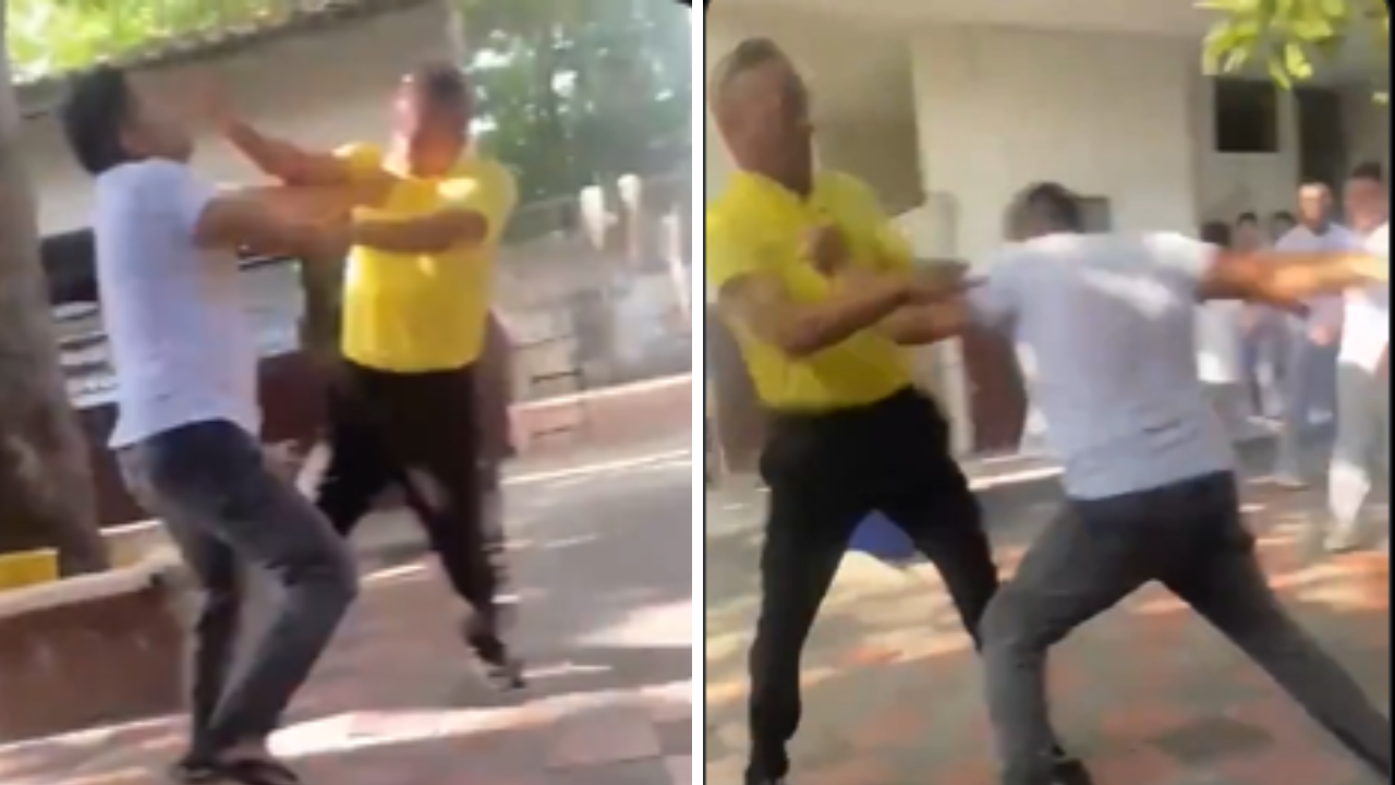Video: Padre y maestro se enfrentan a golpes dentro de un colegio Imagen de Video: Padre y maestro se enfrentan a golpes dentro de un colegio