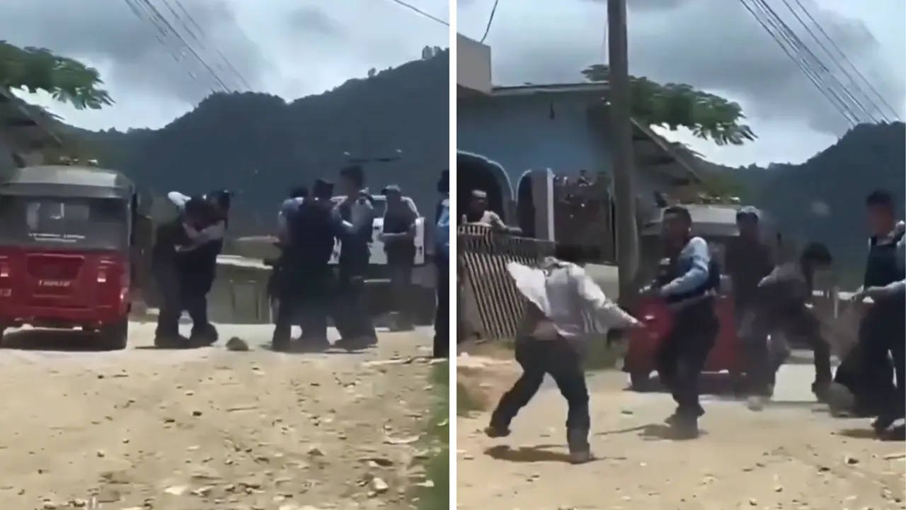 Policías y mototaxistas se enfrentan a golpes tras negarse a registro en Santa Bárbara Imagen de Policías y mototaxistas se enfrentan a golpes tras negarse a registro en Santa Bárbara