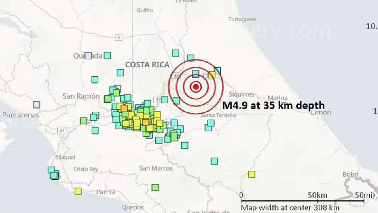 VIDEOS: Dos sismos sacudieron a Costa Rica la madrugada de este lunes Imagen de VIDEOS: Dos sismos sacudieron a Costa Rica la madrugada de este lunes