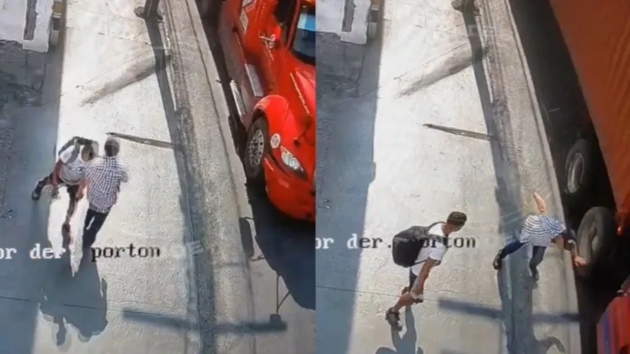 Imagen Principal de Nota: VIDEO: Adulto mayor muere atropellado por tráiler tras ser empujado