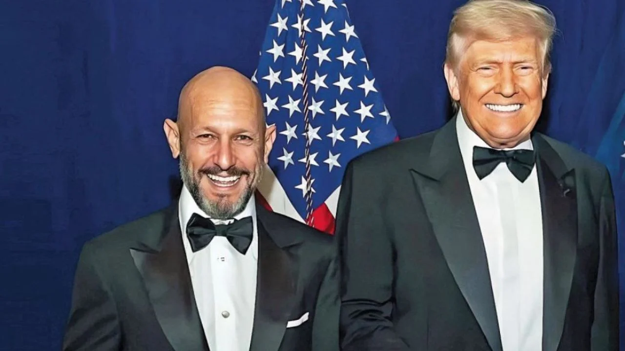 Leonardo Scatturice con el presidente de Estados Unidos, Donald Trump.