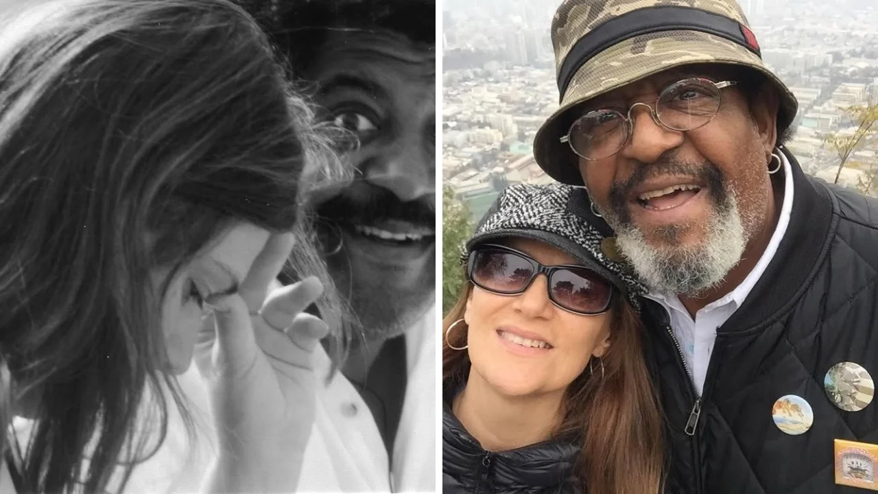 Collage de fotos de Rubén Rada junto a Patricia Jodara Leizerovich