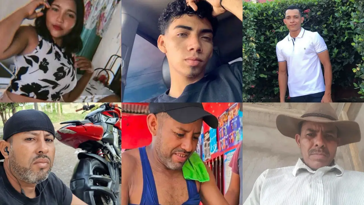 Fotos de las víctimas de la masacre en Olanchito, Yoro