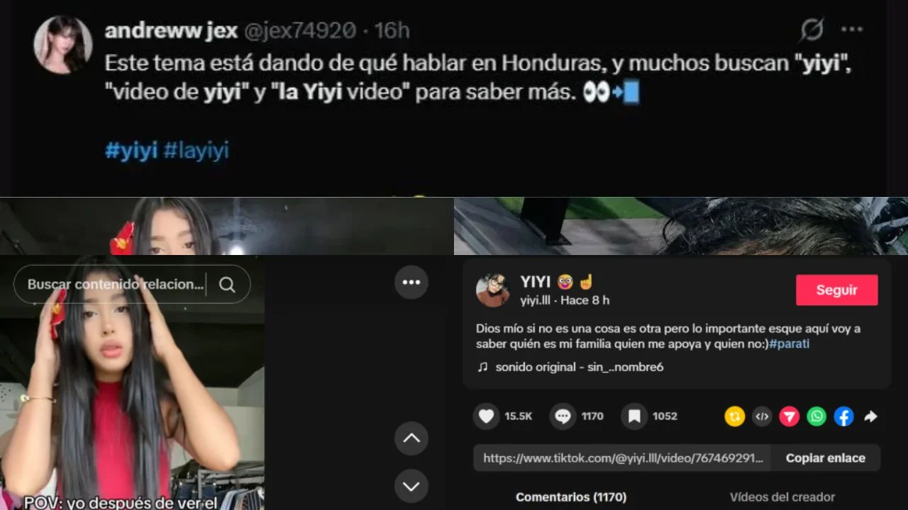 Publicaciones de La Yiyi sobre el video filtrado.