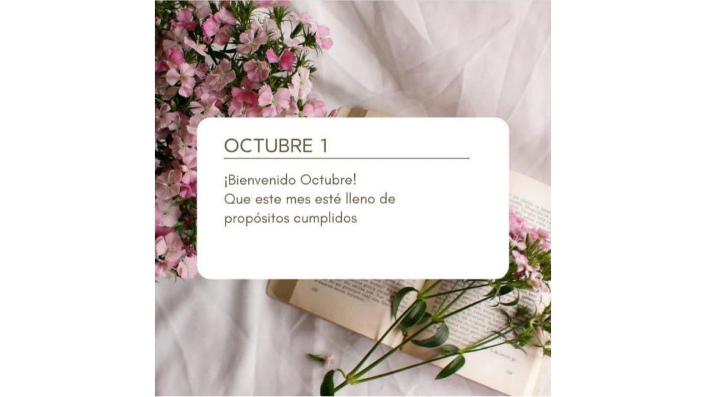 Frases de bendición de mes.