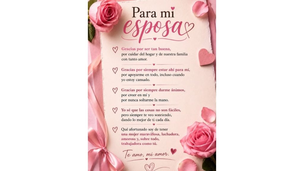 Frases para día de la esposa internacional.