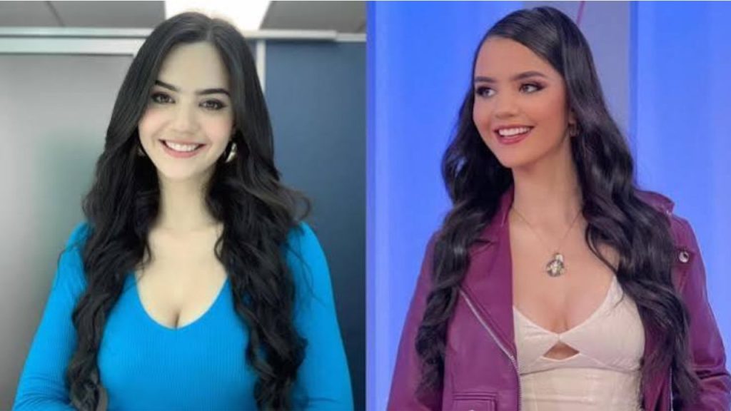 Modelo de cabello largo es también presentadora de televisión.