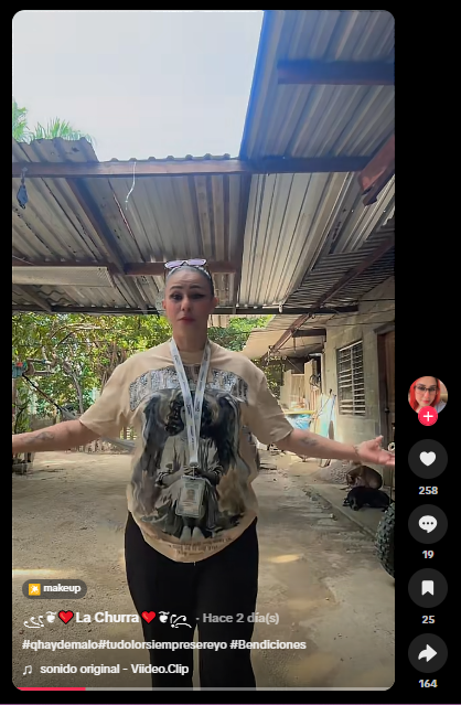 captura del último video de Nury Maldonado
