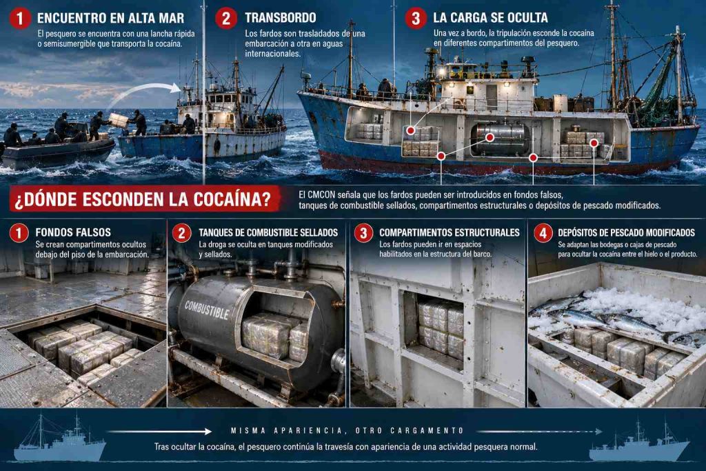 ocultan la droga