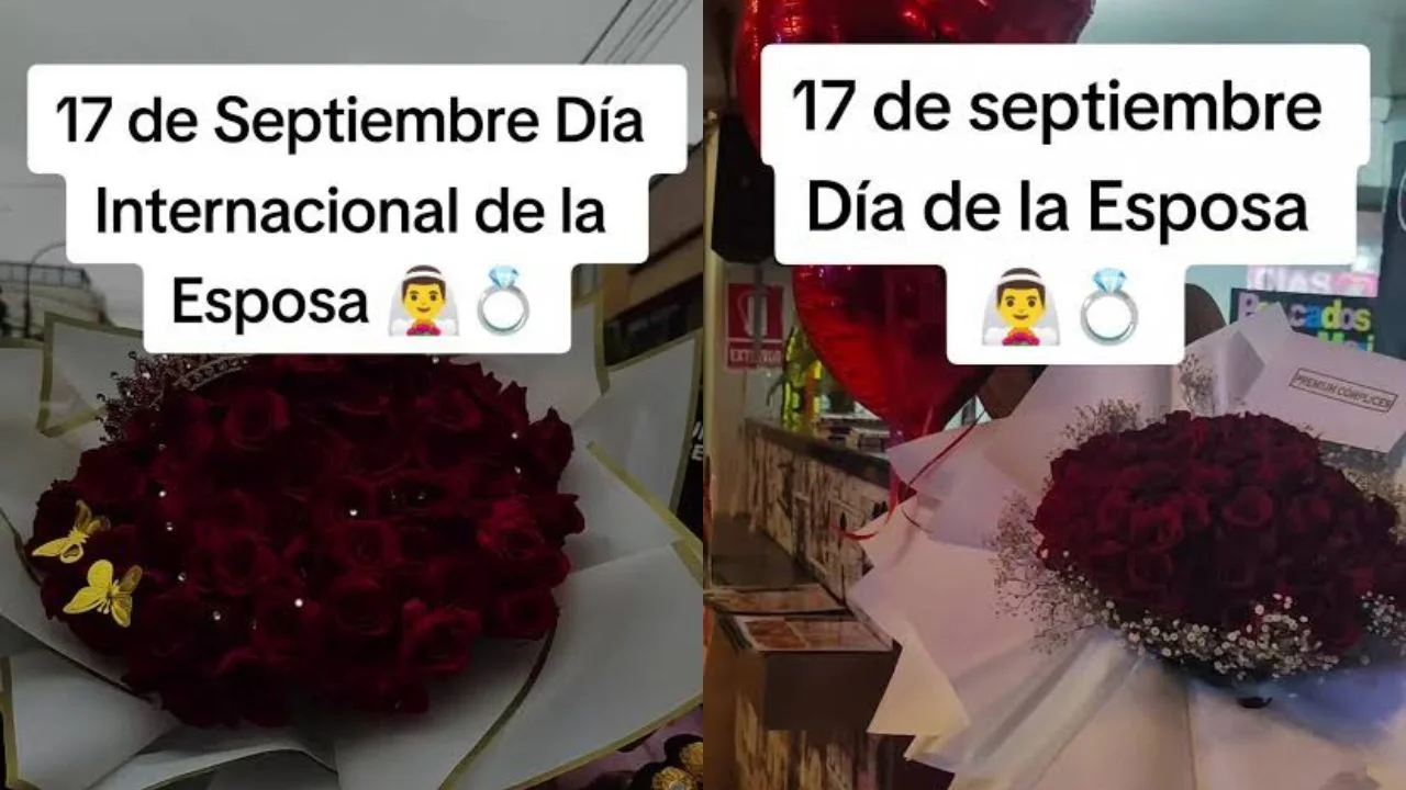 Publicaciones en redes sociales sobre el Día de la Esposa.