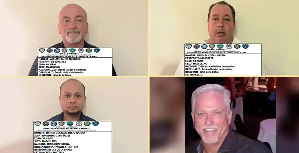 acusados por el caso de Angie Peña: Harold Joseph Green, William James Murdock y Ramón Gustavo Trejo Nájera.