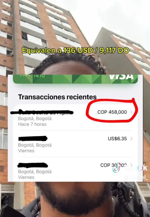 estado de cuenta del joven que cayó en estafa