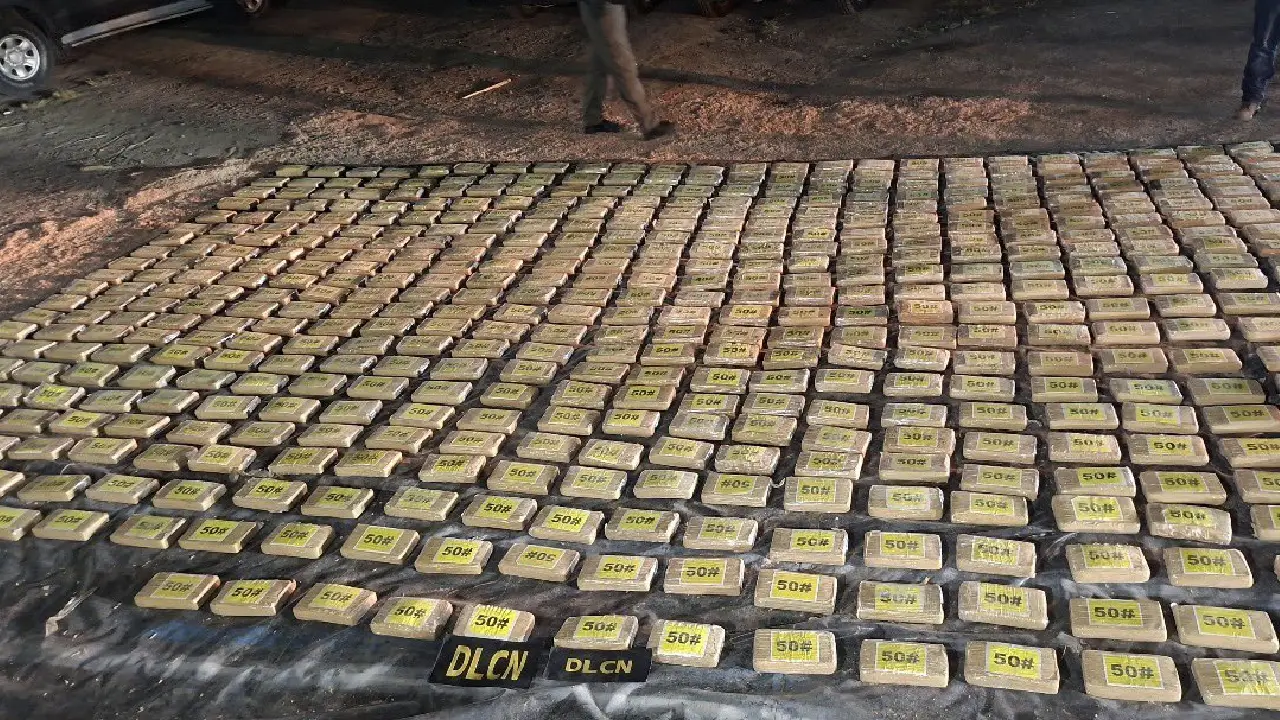 Supuesta cocaína decomisada en carretera a Güinope 