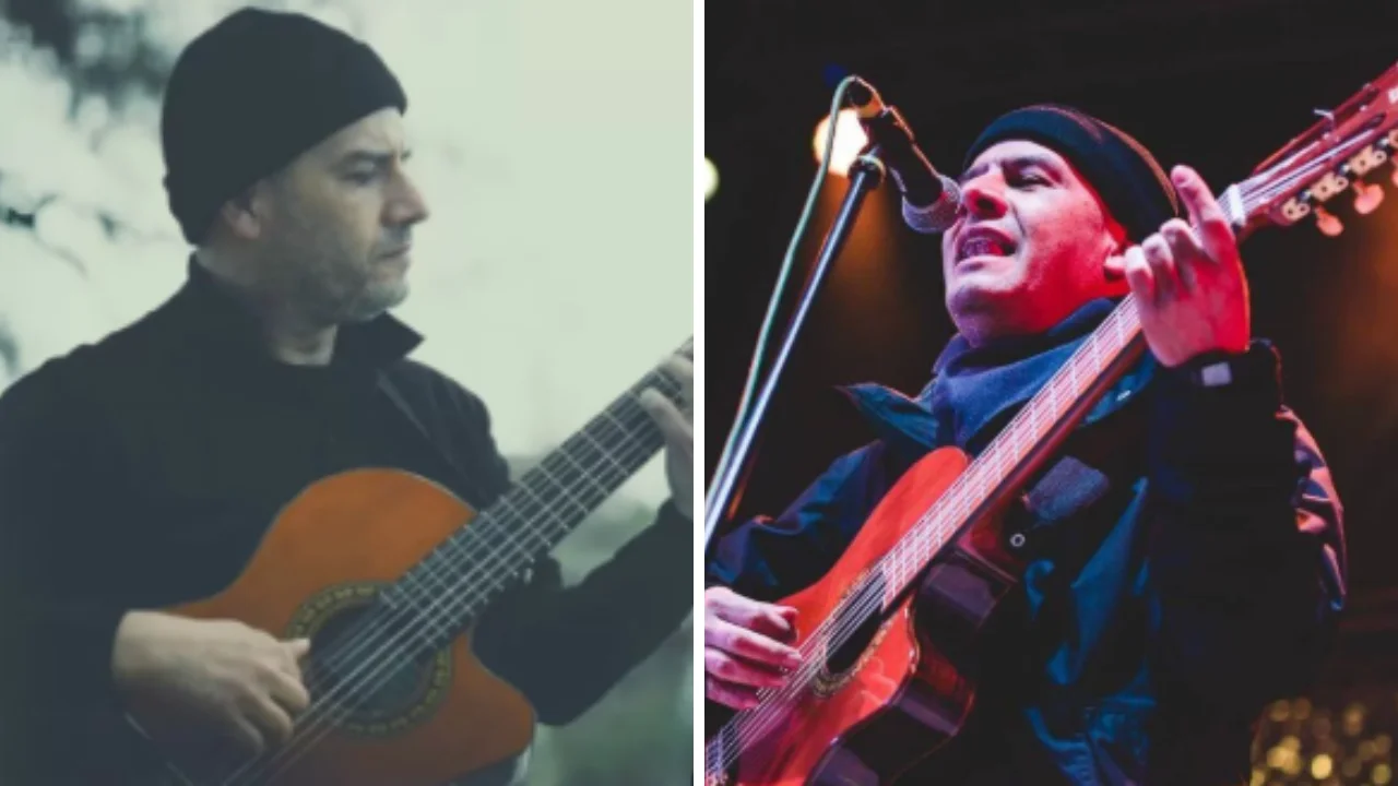 Collage de fotos de el cantante Alejandro Santiago