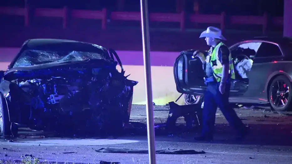 Foto del accidente provocado por hondureño en Texas
