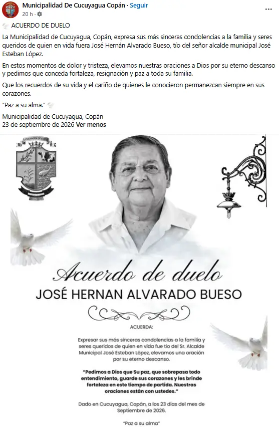 José Hernán Alvarado Bueso, quien Muere atacado con machete en Talgua, Lempira