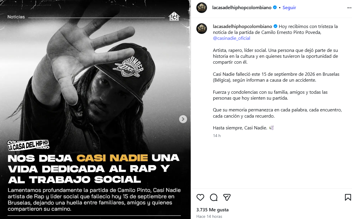 Casi Nadie murió en un accidente