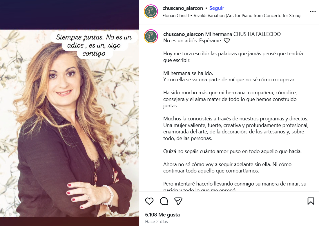 Chus Cano enferma