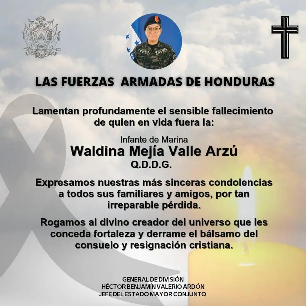 Nota de duelo de las Fuerzas Armadas