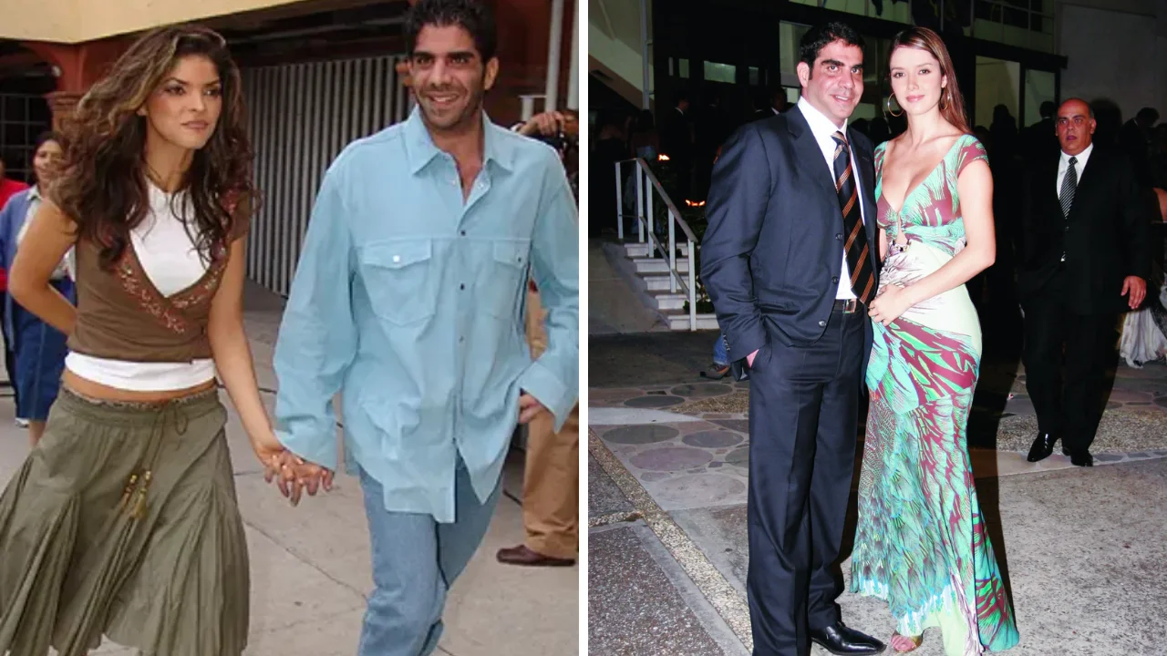 Collage de fotos de Ana Bárbara y Jorge Kahwagi