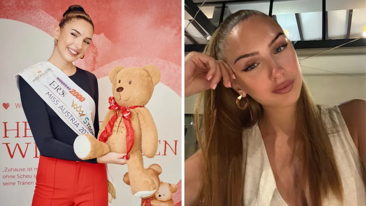 Collage de fotos de Lucia Sisic, Miss Austria 2024,