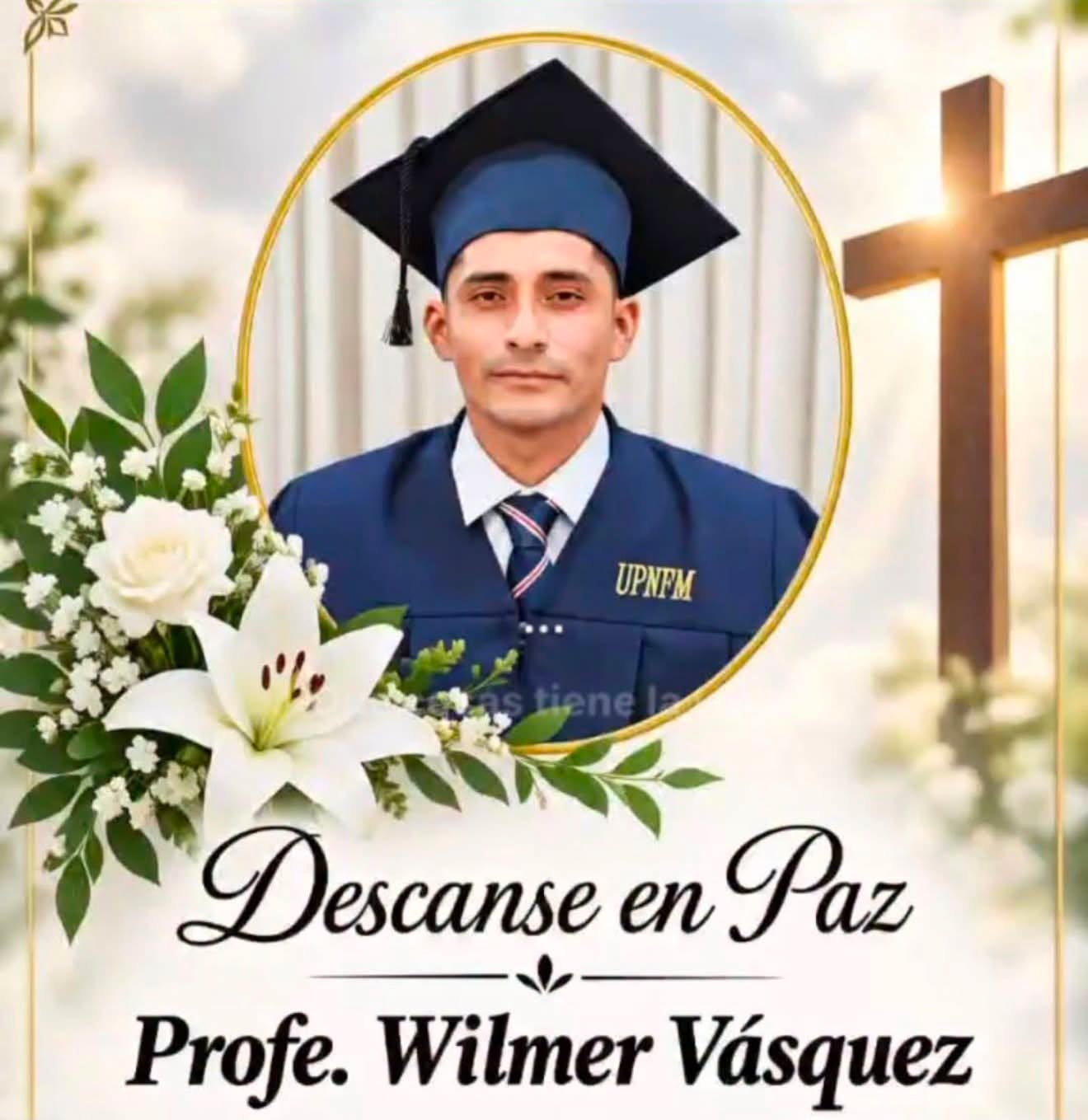 Foto del profesor Wilmer Osmín Vásquez Rivera, a quien matan en fiesta patronal de Lempira