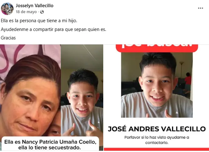 Josselyn Vallecillo, la hondureña que murió sin recuperar a su hijo porque su madre lo robó