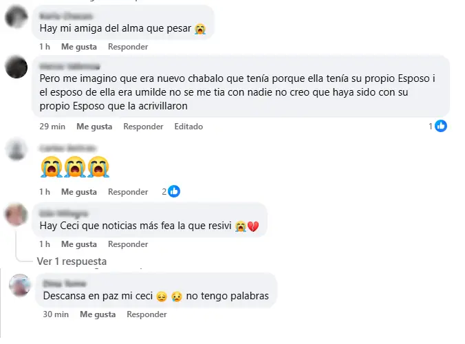 mensajes por el crimen de Cecilia Flores en Sulaco, Yoro