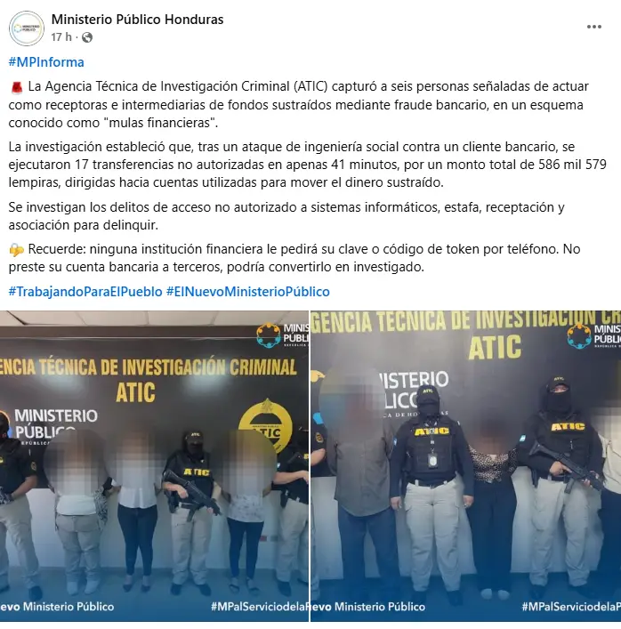 Detenidos por delitos financieros