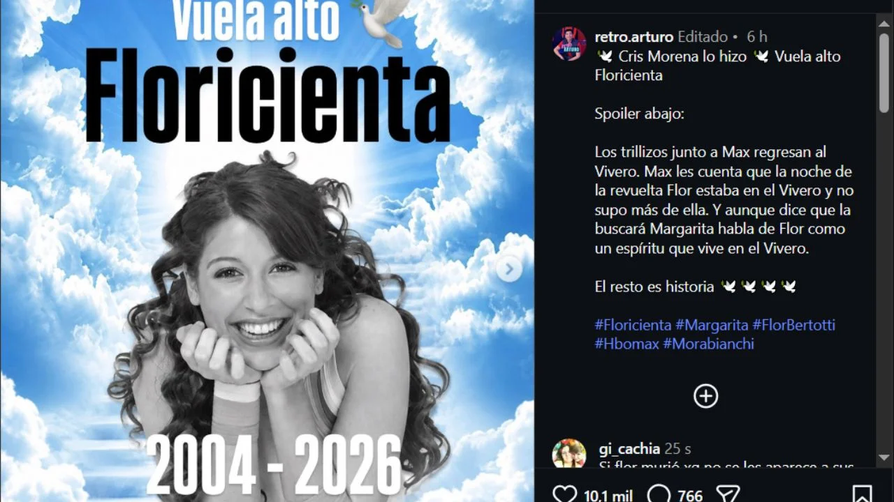 Publicación de "vuela alto Floricienta".