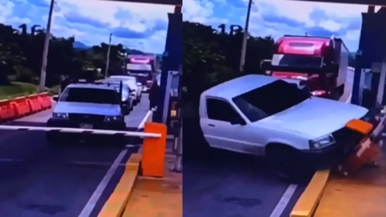 Imagen Principal de Nota: Revelan video del momento en que rastra embiste varios carros en peaje de La Barca