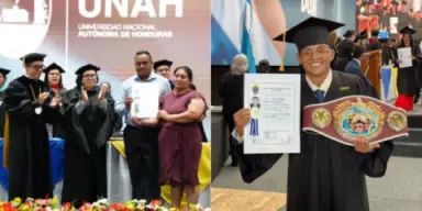 Imagen de UNAH celebra a 'Chocolate' Sánchez y honra el sueño de Cristhian Mendoza