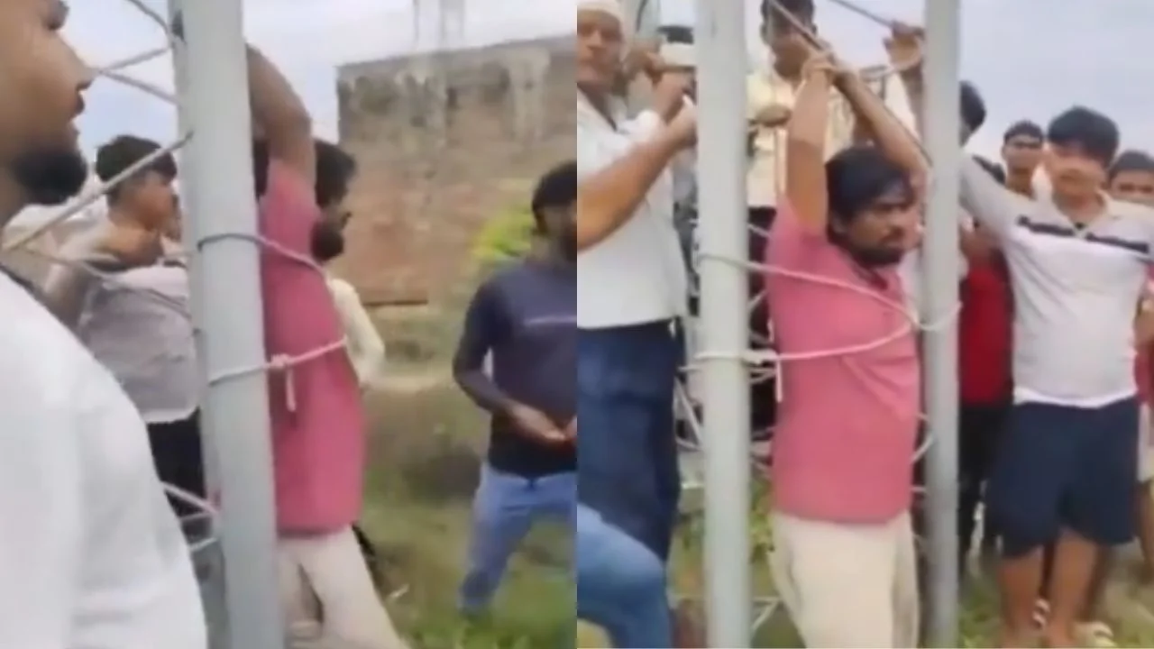 Vídeo: Por fallas en la señal, pobladores amarran a técnico de telefónica a una torre Imagen de Vídeo: Por fallas en la señal, pobladores amarran a técnico de telefónica a una torre