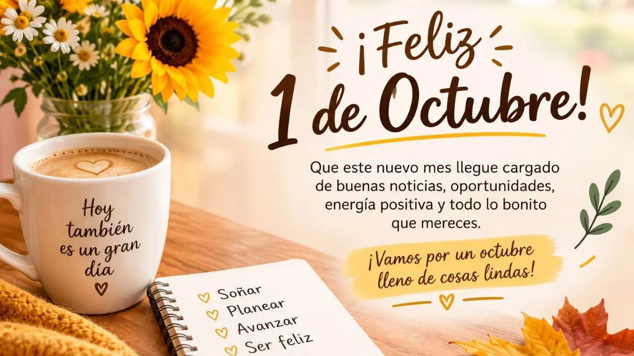 Feliz 1 de octubre: las mejores frases y bendiciones para comenzar el mes Imagen de Feliz 1 de octubre: las mejores frases y bendiciones para comenzar el mes
