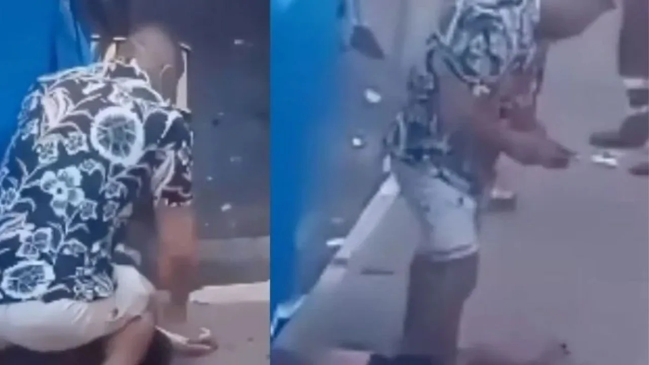 Hombre golpea a su asaltante para recuperar collar escondido en su boca Imagen de Hombre golpea a su asaltante para recuperar collar escondido en su boca