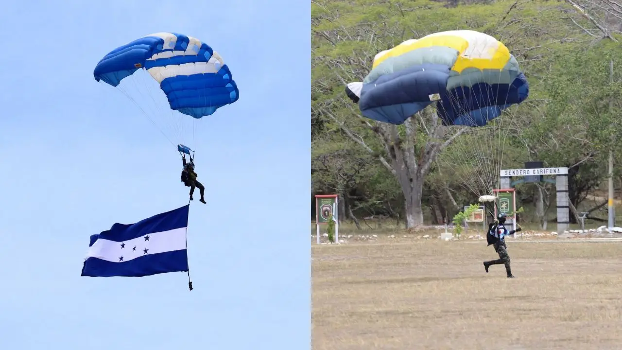 Imagen Principal de Nota: Paracaidistas toman el cielo de Tegucigalpa previo al 15 de septiembre