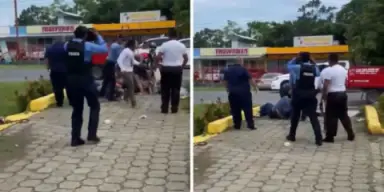 Imagen de Familia sale del juzgado y termina a golpes en plena calle de La Ceiba