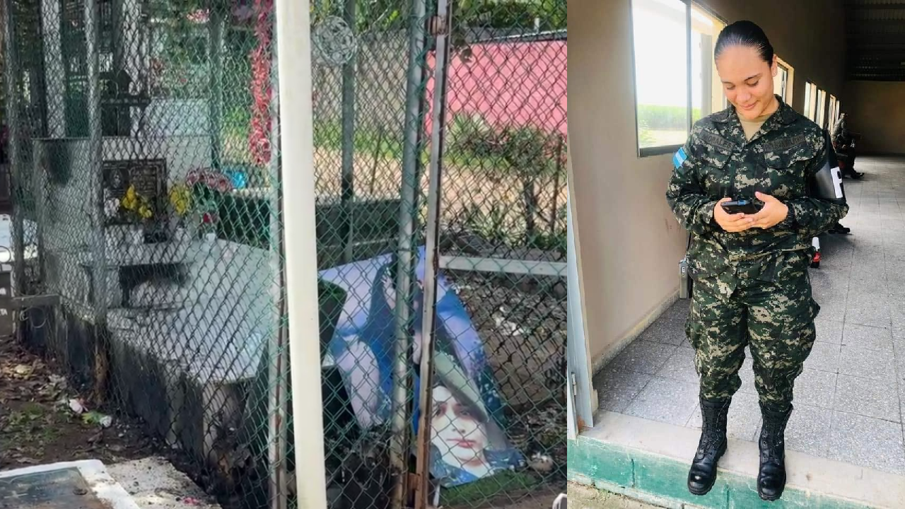 Queman tumba de Blanca Melissa Morales, militar hondureña que murió en 2023 Imagen de Queman tumba de Blanca Melissa Morales, militar hondureña que murió en 2023