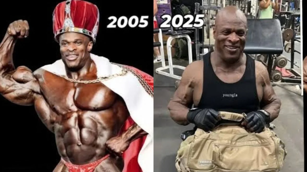 Fotografías del antes y después de Ronnie Coleman.
