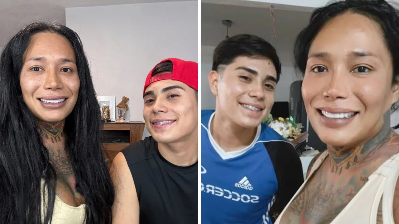 Foto de Karina Torres y su sobrino Emiliano Torres
